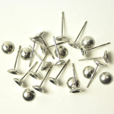 Ohrstecker Rohling 6MM Kessel Edelstahl Ohrring Ohrschmuck Stift 0.8MM 1001X