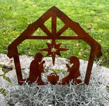 Krippe Weihnachten Deko Garten