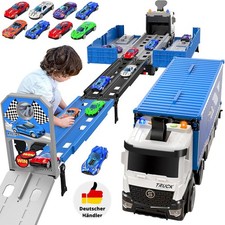 9 in 1 Auto Spielzeug für ab 3 Jahren Kinder Autotransporter LKW Jungen Geschenk