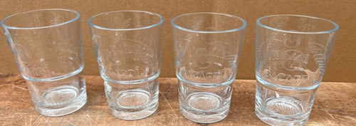 Bacardi gläser selten 4x - selten,,