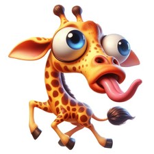 9x Sticker Funny Giraffe Car