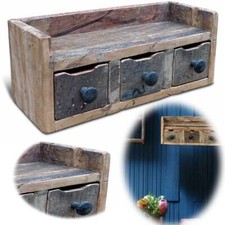 Vintage Wandregal 35cm 3 Schubladen ♻️ Holzregal Küchenregal Wandboard Bücher