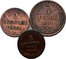 Sachsen Pfennig 3 Stück