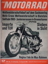 Das Motorrad 17 / 65 1965, Dreizylinder MV Agusta, Horex Regina / NSU Max