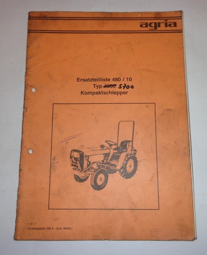 Ersatzteiliste 480 agria - ersatzteiliste,
