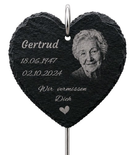 Personalisiertes schieferherz - personalisiertes,