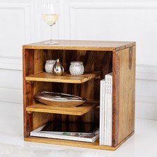 Massivholz Beistelltisch CUBUS