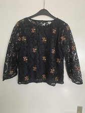 Zara Bluse Top Blumen Gr. M neu