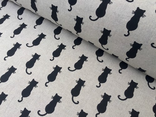 Schwarze katzen stoff - schwarze,