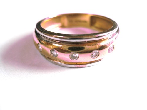 Ring gold 585 bicolor - gold,