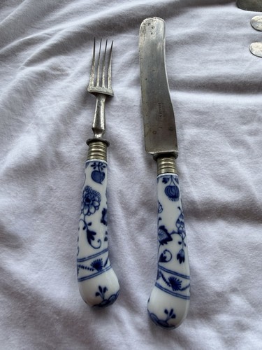 Antikes besteck zwiebelmuster - antikes,