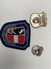3 alte Abzeichnen Stadtpolizei Garmisch-Partenkirchen 