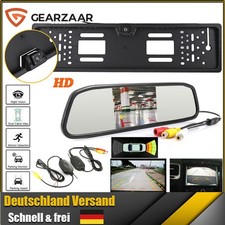170° IR Funk Rückfahrkamera kennzeichen Nummernschild Einparkhilfe 4.3" Monitor
