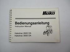Hako Hakotrac 2600 3000 DA Traktor Betriebsanleitung Bedienungsanleitung 1998
