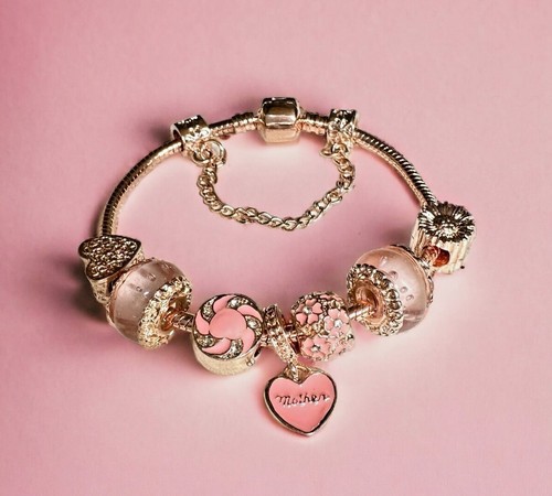Rosévergoldetes bettelarmband - rosévergoldetes,