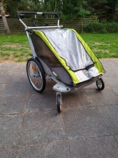 Thule chariot cougar 2 Fahrradanhänger grün 