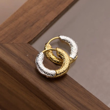 Retro Look Kreolen Silber 925