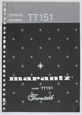 Original Marantz TT151 Turntable Service-Manual/Diagram/Parts List etc. o123