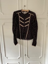 stylishe dunkelblaue Bluse mit