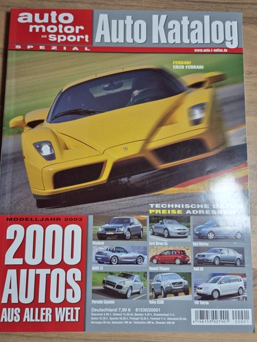Auto katalog modell jahr 2003 - auto,