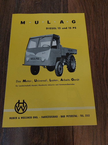 Original prospekt mulag - mulag, diesel