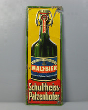 altes Blechschild Malzbier Vollbier Schultheiss-Patzenhofer Brauerei Berlin S.W.