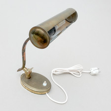 Klavierlampe Tischlampe Schreibtischlampe Banker Leuchte Messing 60er Jahre