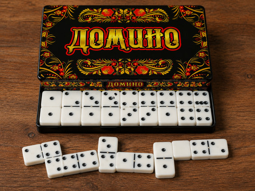 Domino spiel metallbox - spiel,