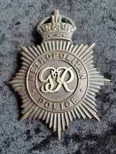 VERALTETE VERSTORBENE LONDON METROPOLITAN POLICE HELMPLATTE GR VI