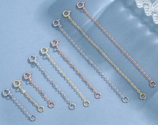 S925 Sterling Silber Kettenverlängerung Verlängerung Halskette Armband 3-15cm