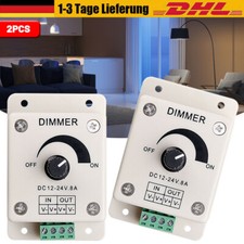 2x LED Dimmer 12V-24V DC-Dimmschalter Helligkeitsregler Drehdimmer Lichtschalter