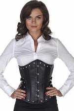 Korsett schwarz leder corsage - korsett,