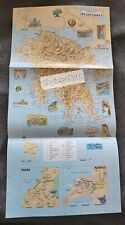 PELOPONNES * Kunstdruck . Vintage . Faltplan . Poster . Bild . Dekoration