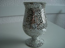 Kerzenständer Mosaikglas Silber, Dachbodenfund