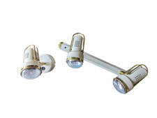 Set Spotbalken mit zwei Strahlern und Einzelstrahler weiß Fischer Leuchten E14