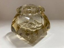 Tintenfass Tintenglas Art Deco Glas Sternschliff 9x9cm