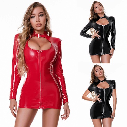 Damen bodycon minikleid leder - bodycon-minikleid,