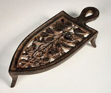 Alter Untersetzer Bügeleisen, Metall, Ablage #B372