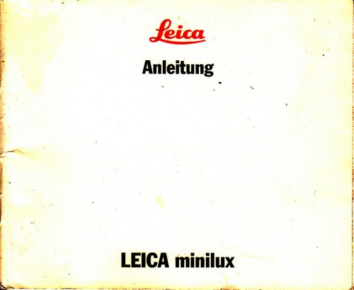 Leica minilux anleitung - minilux,