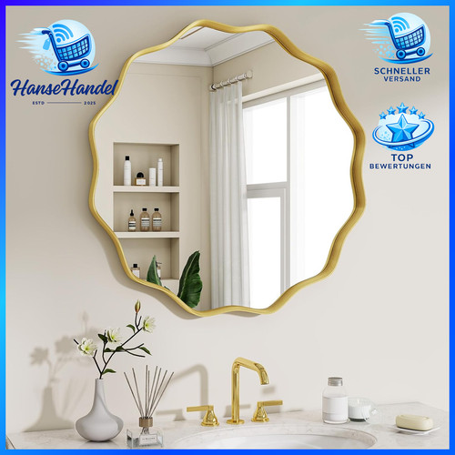 Wandspiegel rund gold - wandspiegel,