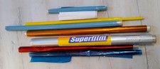 Bügelfolie  für Flugmodelle, div.  Reste u. 1 Rolle Silber