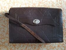 Alter Schultornister Schulranzen Leder , benutzt Ca. 1952