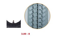 Reifen mit Schlauch 3.00-8