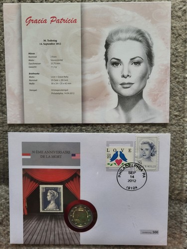 Grace kelly numisbrief euro - grace,
