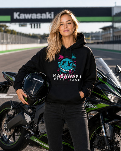 Kawasaki crazy race - race, hoodie