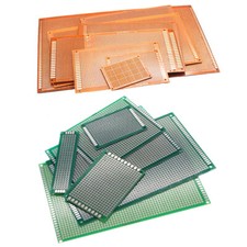 Leiterplatte Platine Streifen Punkte AUSWAHL FR4 grün ODER Hartpapier RM 2,54mm