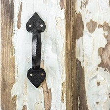 Möbelgriffe, Schubladengriff aus Gusseisen, Griffe wie antik, schwarz