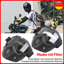 Motorradbrille abnehmbarer Maske zum Skifahren Schneemobilfahren Brille