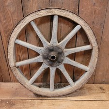 altes Wagenrad Ø 40 cm Rad Holz mit 10 Speichen Speichenrad Rad