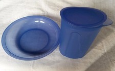 Tupperware Junge Welle Set Schüssel Servierschale 1 Liter + Saftkanne Krug Milch